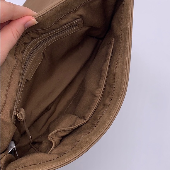 SuiteBlanco Crossbody Purse Tan Chevron Studded - Picture 10 of 16